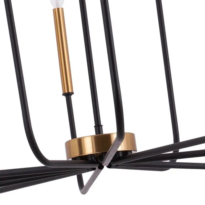 Close-up of black chandelier
