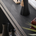 Load image into Gallery viewer, black console table close-up view
