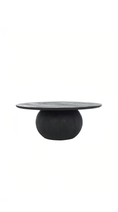 Load image into Gallery viewer, black wood coffee table

