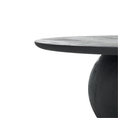 Load image into Gallery viewer, black wood coffee table close-up view side of table
