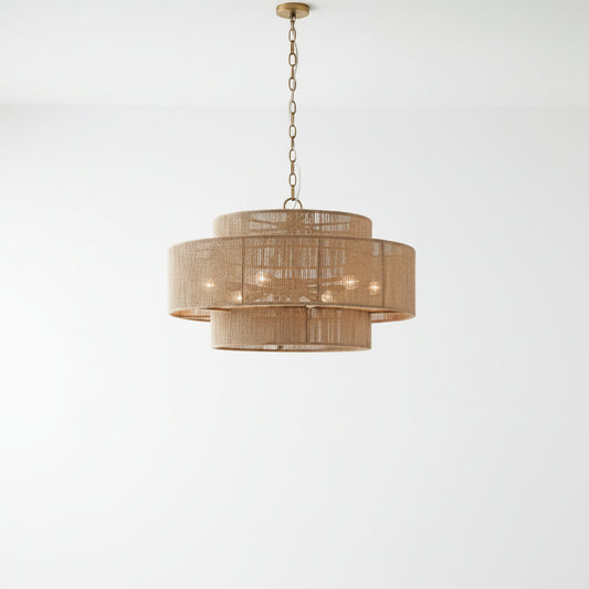 Boho Chandelier With White Background
