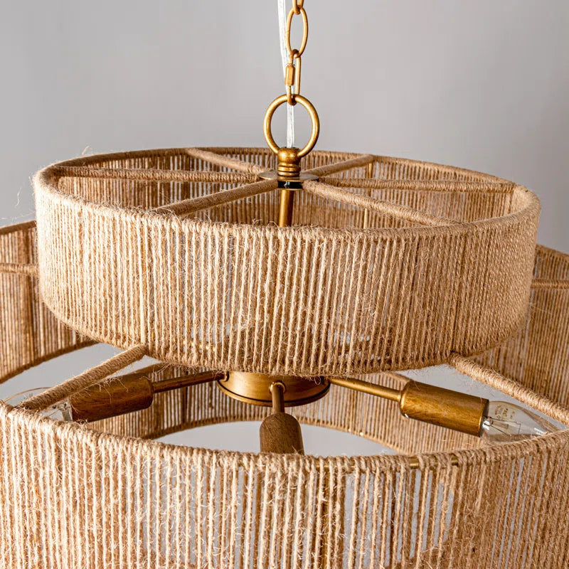 boho chandelier close-up