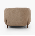 Load image into Gallery viewer, boucle barrel chair back view with white background
