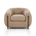 Load image into Gallery viewer, boucle barrel chair front view with white background
