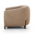 Load image into Gallery viewer, boucle barrel chair side view with white background
