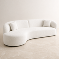 Load image into Gallery viewer, boucle curved sofa in studio with nothing on it
