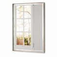 Load image into Gallery viewer, brushed nickel mirror on white wall
