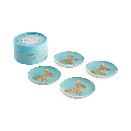 butterfly coasterrs with white background