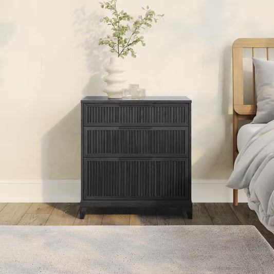 Black Reeded Dresser