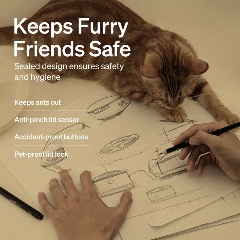 Polar Auto Wet Food Feeder with Smart Phone Control, Black