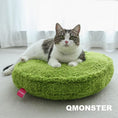 Load image into Gallery viewer, Plush Grass Cat Mat with Flower Toys: Cozy Pet Bed
