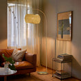 Load image into Gallery viewer, Rattan Arched Floor Lamp

