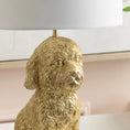 Load image into Gallery viewer, Cavadoodle Lamp Resin Table Lamp with Linen Shade
