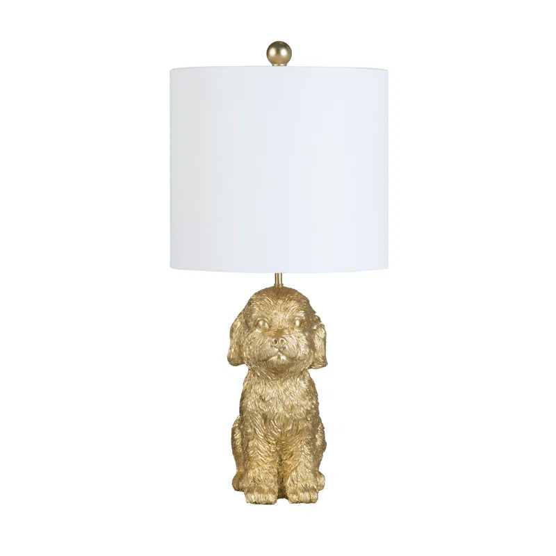 Cavadoodle Lamp Resin Table Lamp with Linen Shade