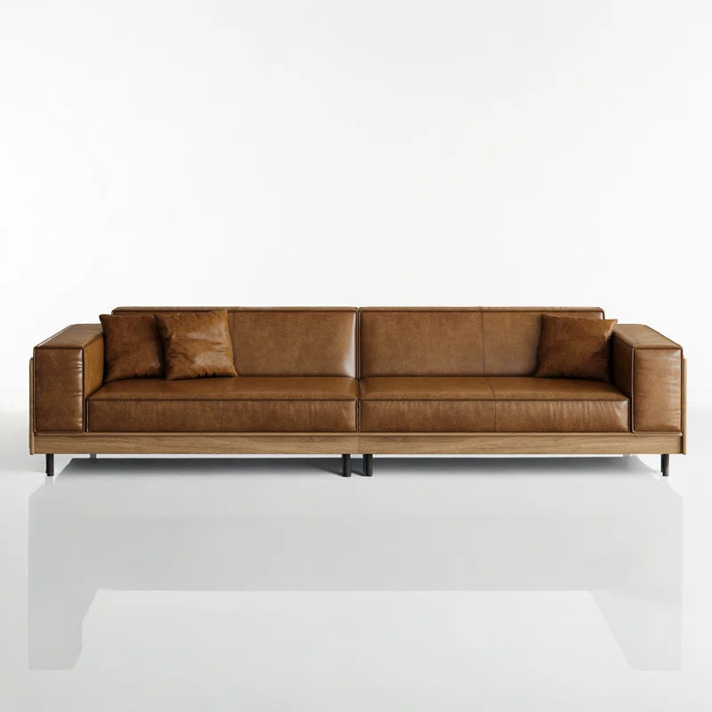Mid Century Modern Leather Sofa