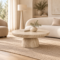 Load image into Gallery viewer, coffee table in living room with a vase and book on it across from the sofa

