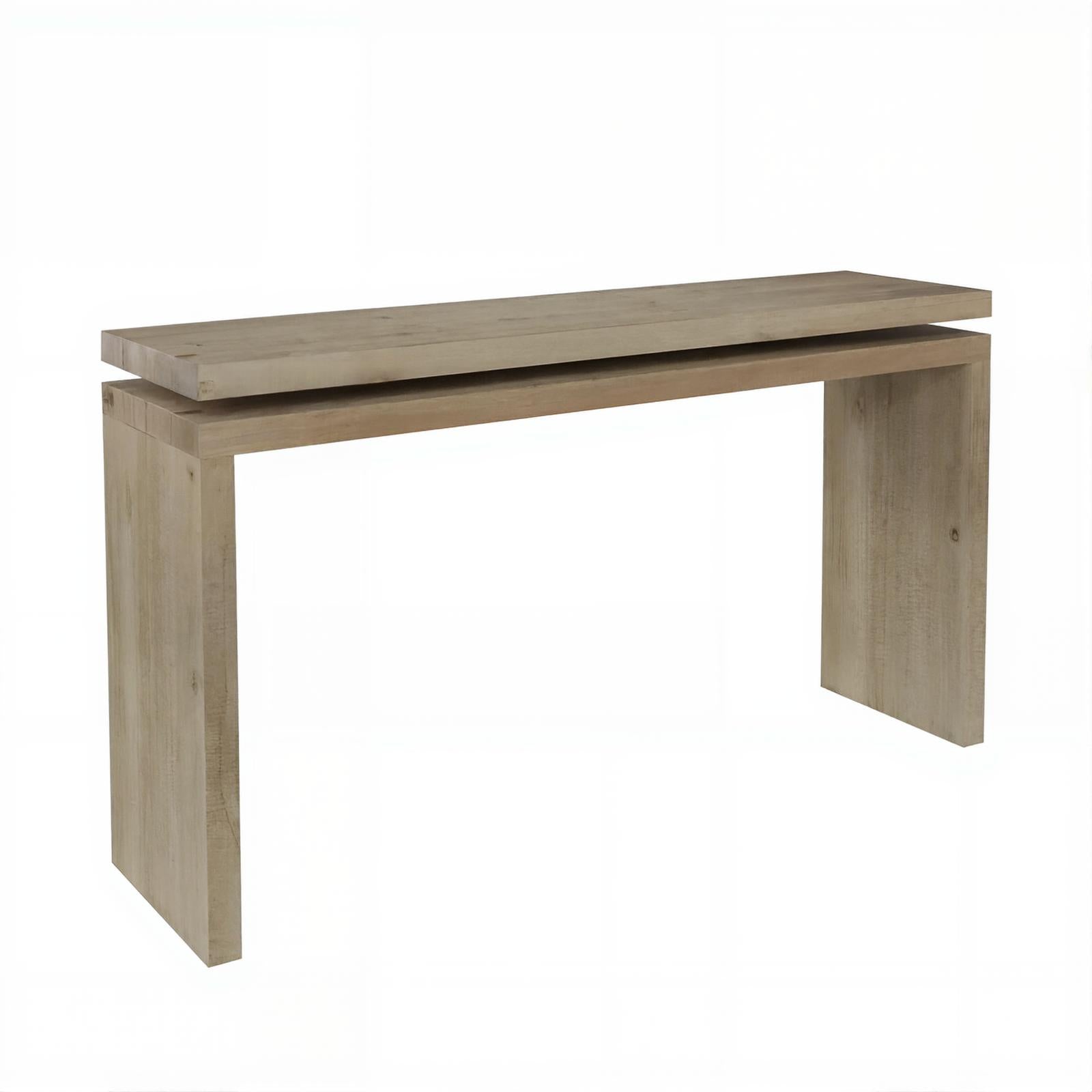 console table angled with white background