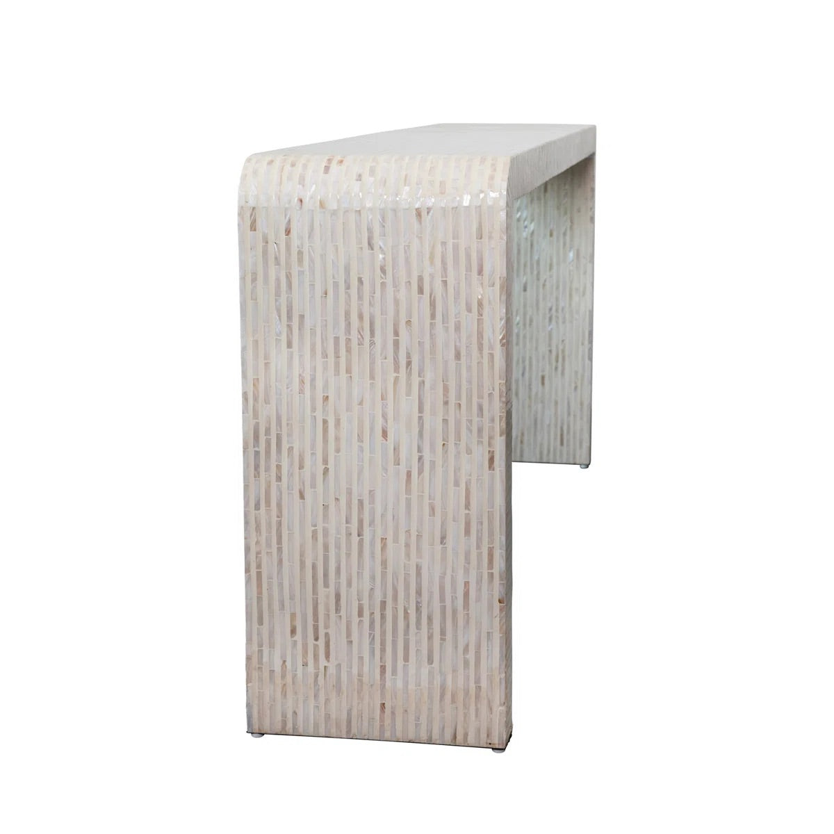 console table side view with white background