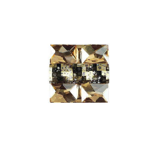 Crystal Cabinet Knob gold with white background