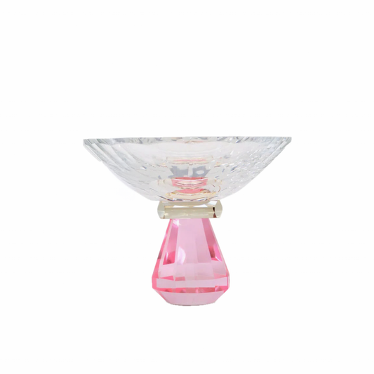Crystal Candy Dish side view with white background