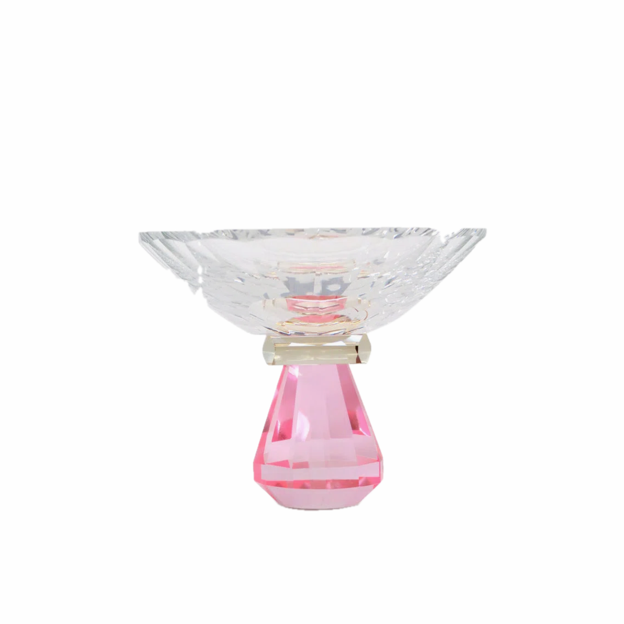 Crystal Candy Dish side view with white background