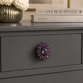 Load image into Gallery viewer, crystal dresser knobs on dresser with books on top of the dresser and a vase
