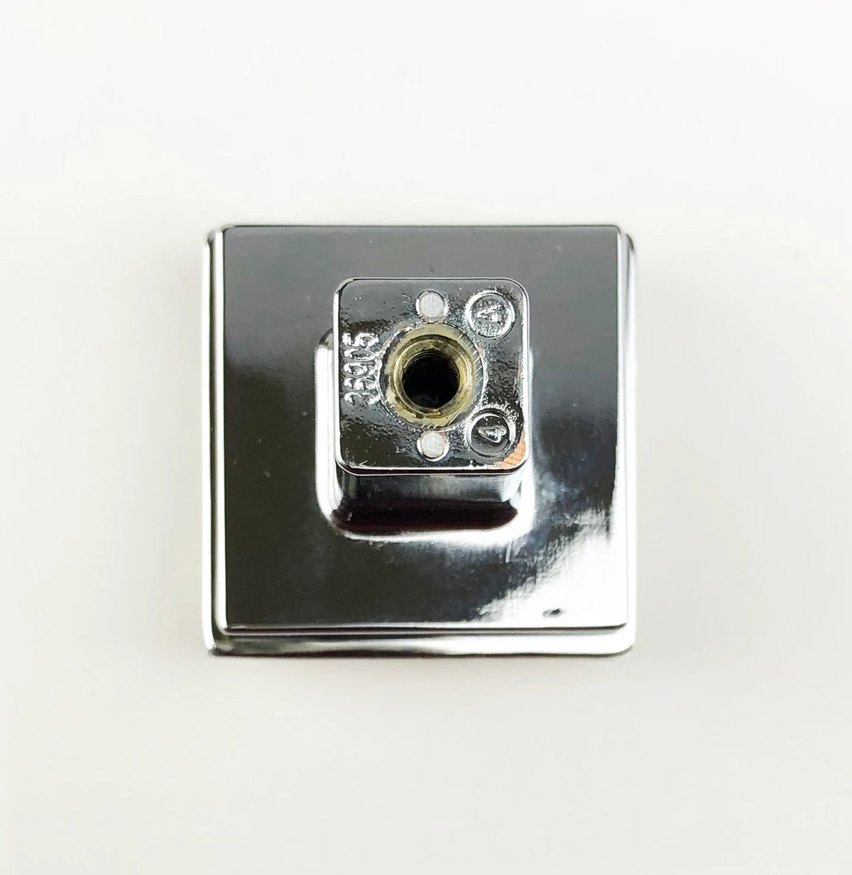 crystal knob back view with white background