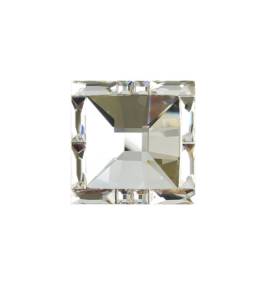 Dalia Square Crystal Knob With White Background