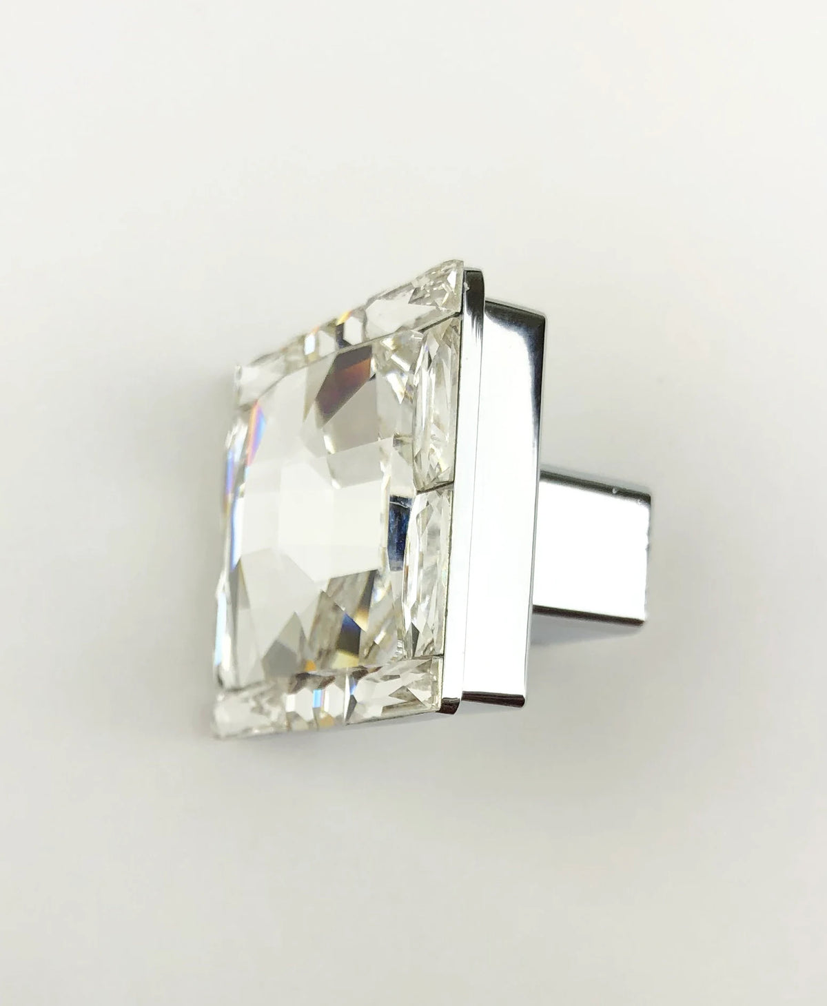 crystal knob that is square in the front