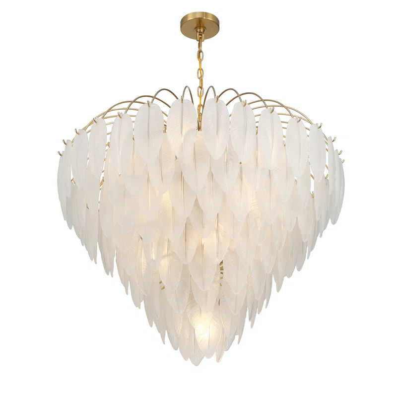 Boa Chandelier in Warm Brass