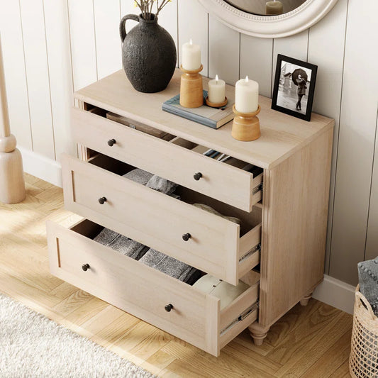 desk piece that has been separated from the rest and has decor on it and is under a mirror