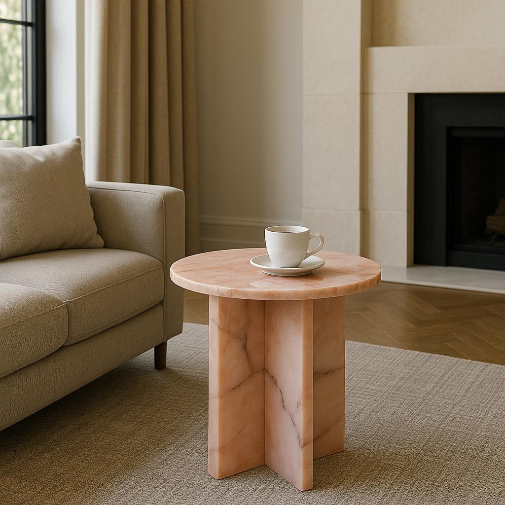 Pink Marble Table