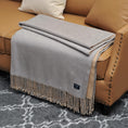 Load image into Gallery viewer, Reversible Fringed Mulberry Silk Throw
