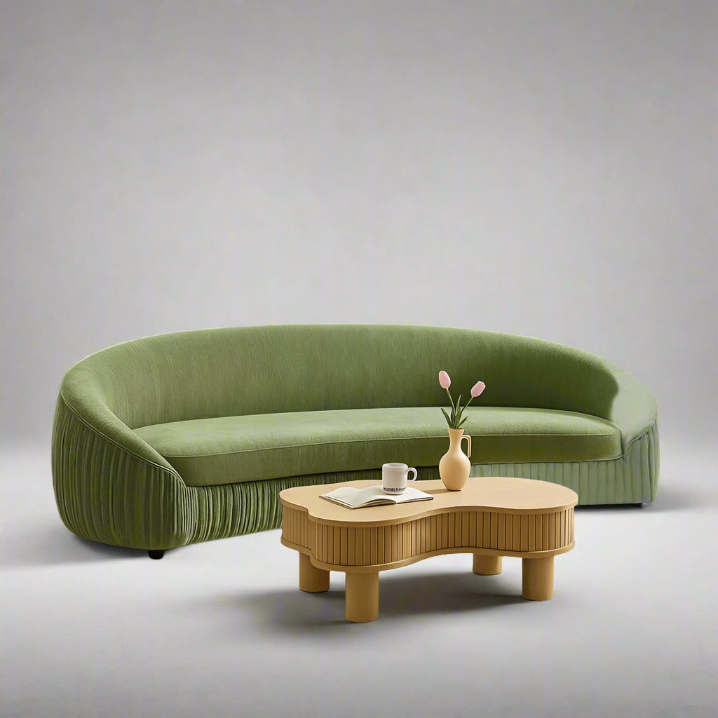 Curved Living Room Sofa 92"