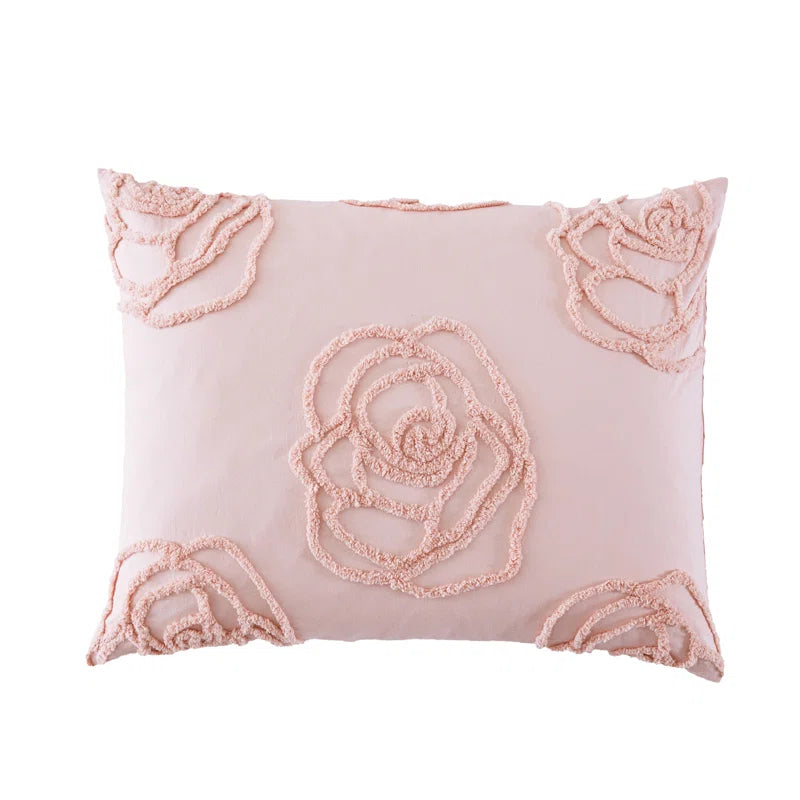 Rose Cotton Pink Duvet Cover Set