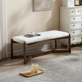 Load image into Gallery viewer, Mid Century Modern Linen Bench
