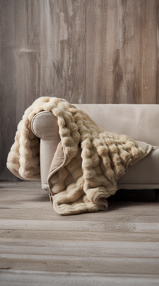 faux chinchilla throw blanket