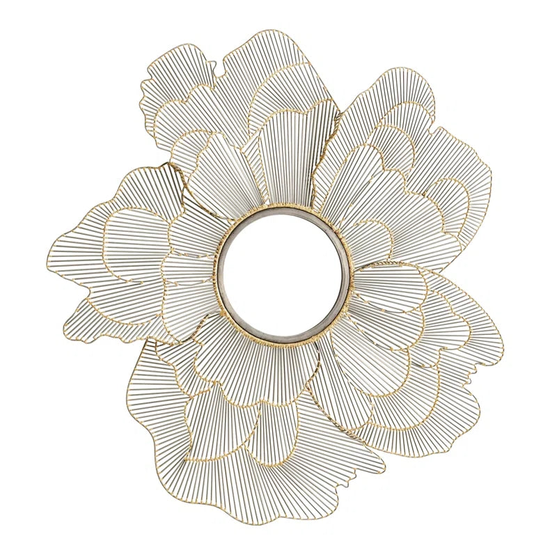 flower mirror with white background