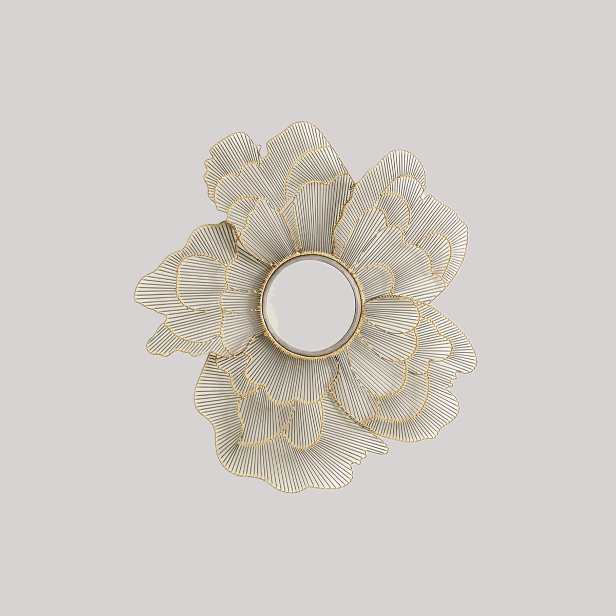 flower mirror on wall