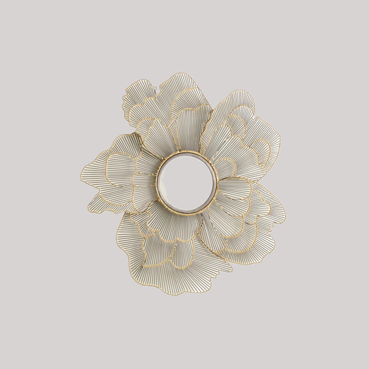 flower mirror on wall