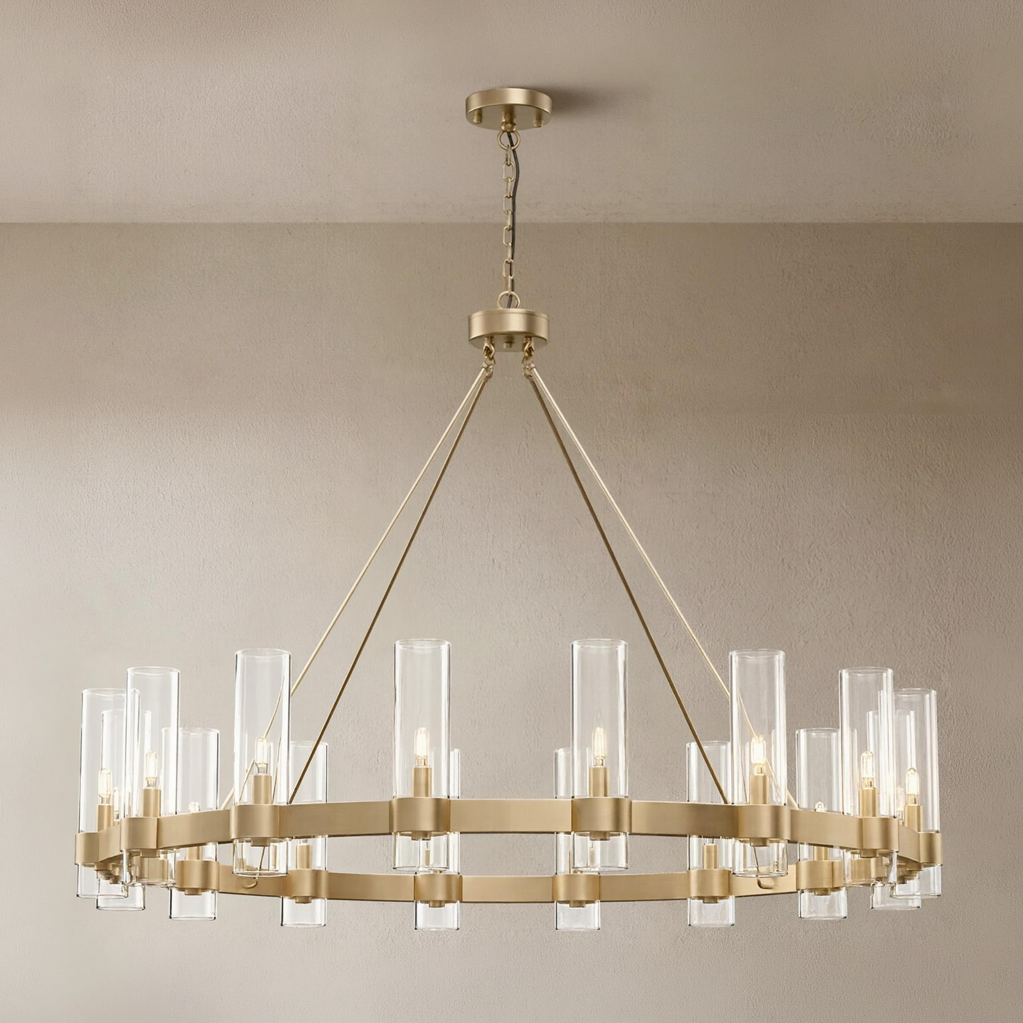 gold chandelier hanging from ceiling