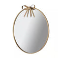 Load image into Gallery viewer, gold round mirror angled view
