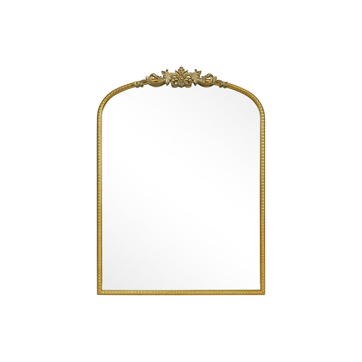 gold wall mirror with white background