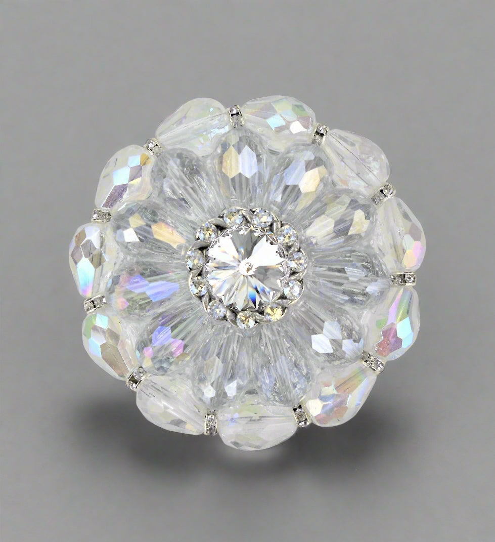 Crystal Beaded Glass Knob