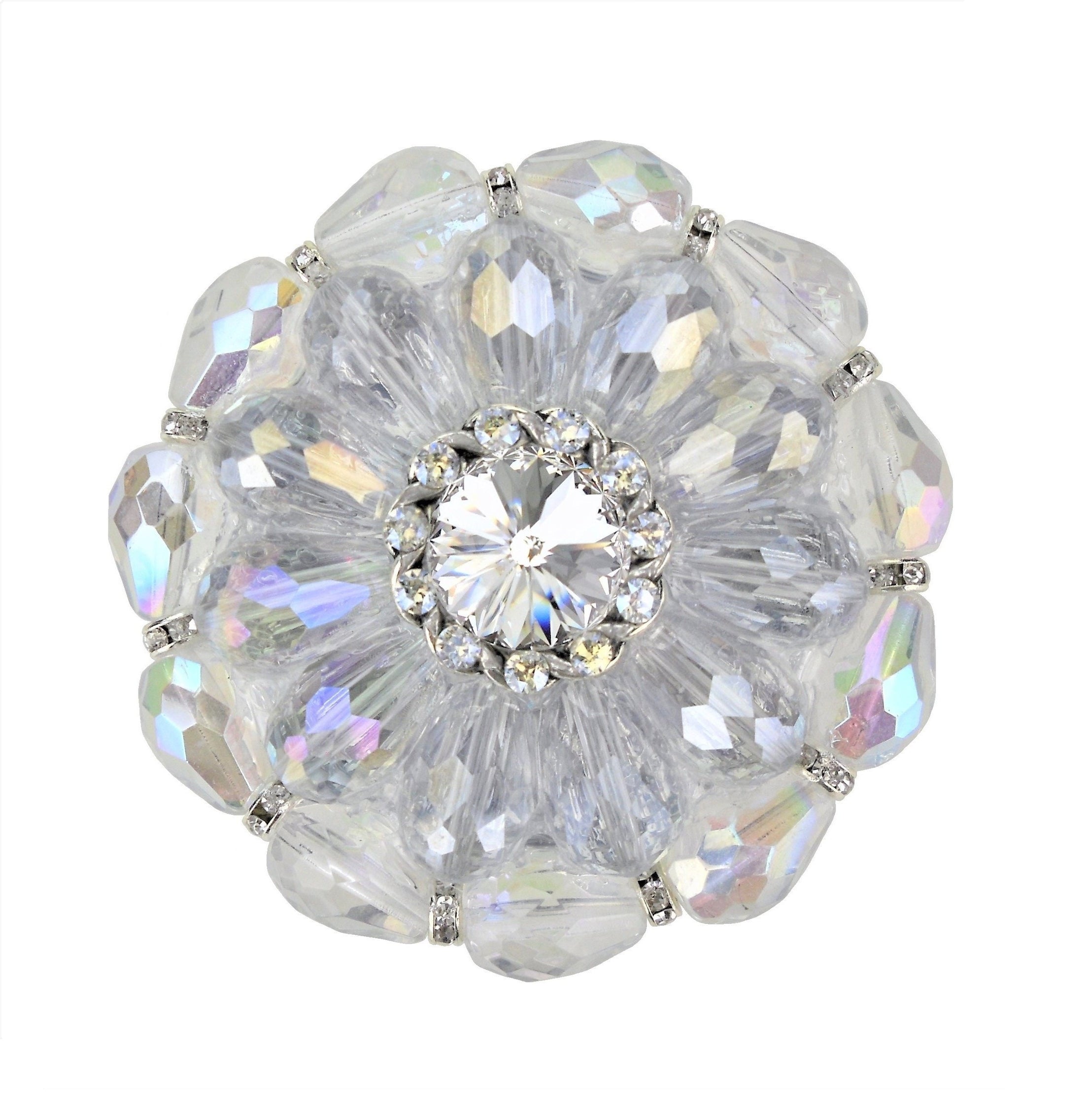 Crystal Beaded Glass Knob