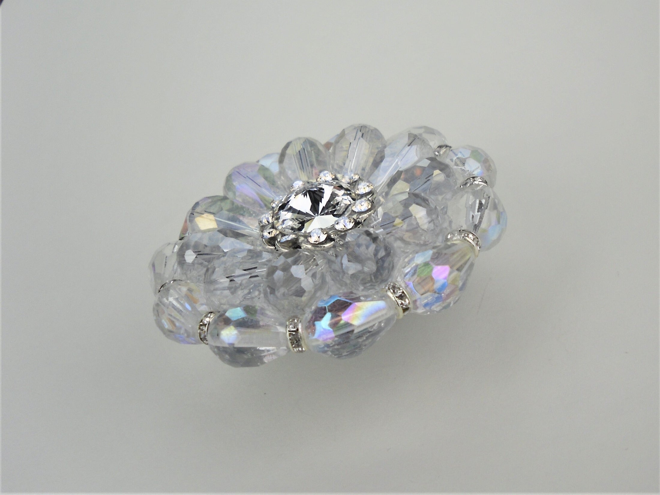 Crystal Beaded Glass Knob