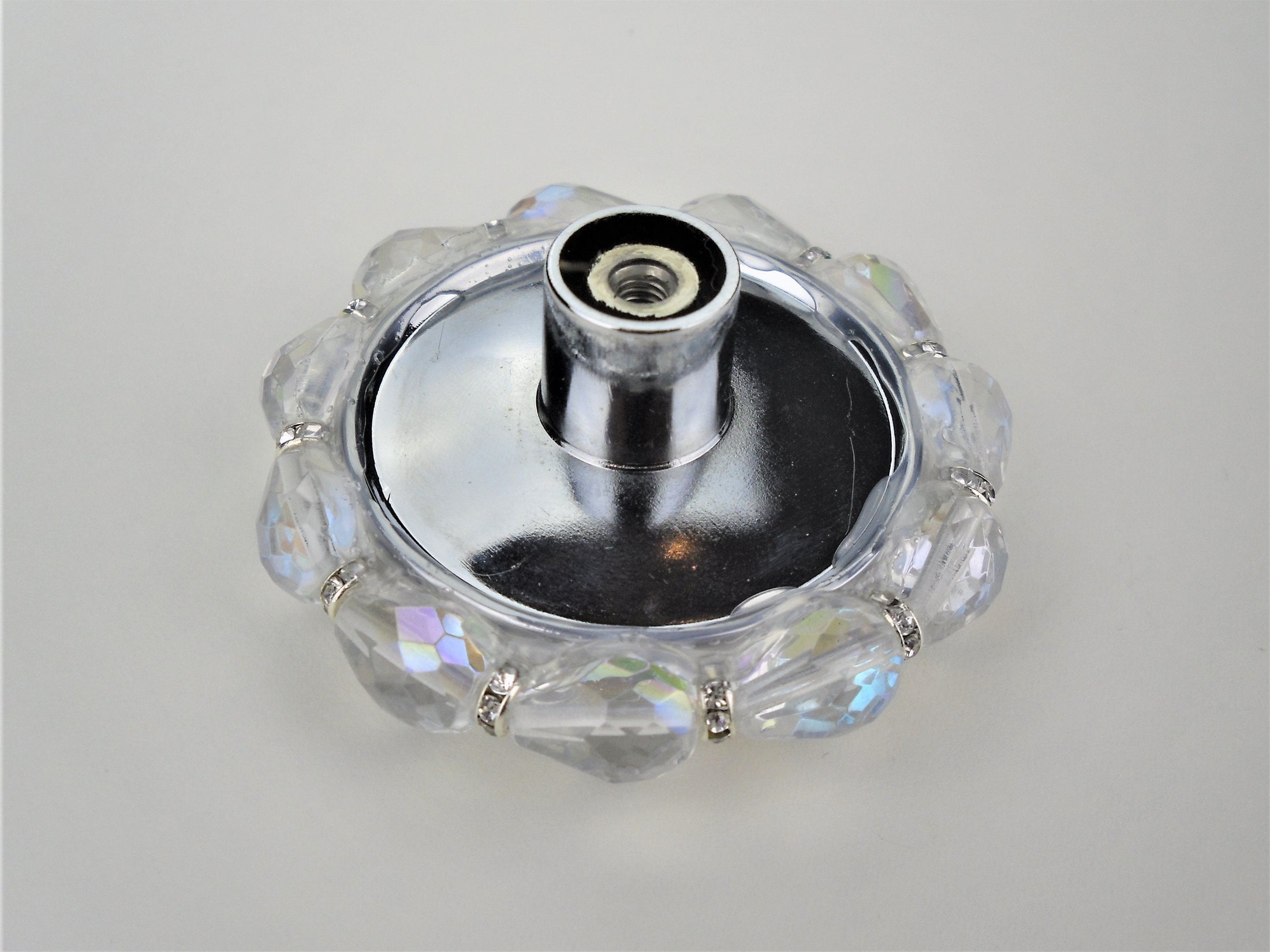 Crystal Beaded Glass Knob