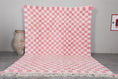 Load image into Gallery viewer, Pink Checkered Beni Ourain Rug
