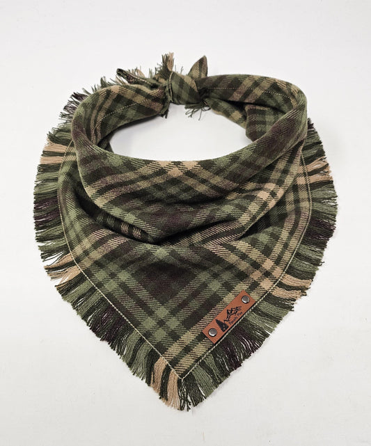 Olive and Brown Bradly Pet Bandana
