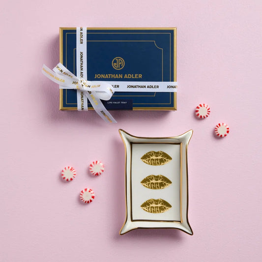 jonathan adler tray with its box and candies